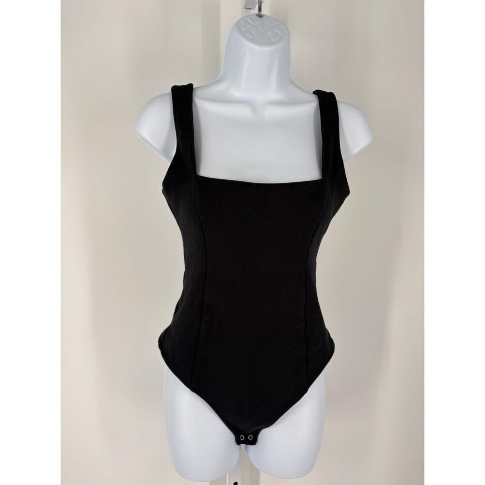 Abercrombie & Fitch Soft A&F Collection Black Square Neck Bodysuit